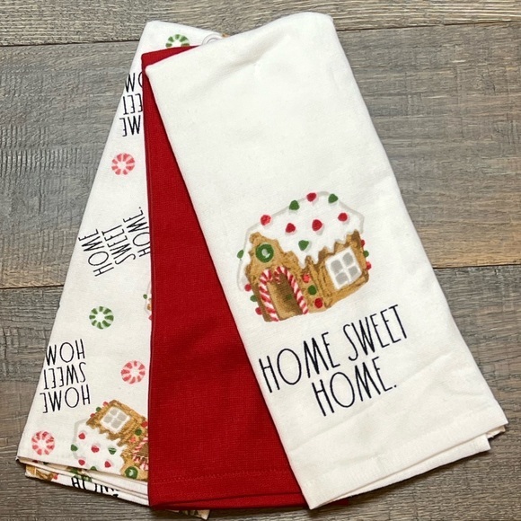 Rae Dunn - 4/$98 - ‘Home Sweet Home’ Dish Towels (3). NWT. Firm! Last One! - Picture 1 of 3